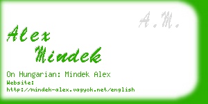 alex mindek business card